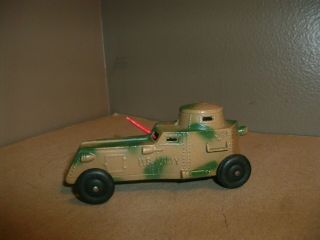 No.  4635 Tootsietoy 1946 - 48 U.  S.  Army Armored Car Camouflaged Color 4  Long.