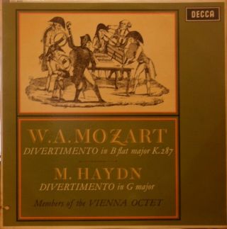 Ultra Rare Org Uk Stereo Lp Vienna 8tet Mozart Divertimento Haydn Decca Sxl 6055
