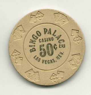 50¢ Chip From The Bingo Palace Casino,  Las Vegas,  Nevada