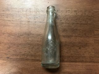 Vintage 3.  5 " Miniature Clear Glass 10 - 2 - 4 Dr.  Pepper Bottle " Good For Life "