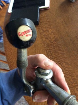 Antique Gibbons Beer Ball tap Knob Handle and Early tap dispenser 4