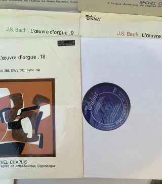 Valois Stereo J.  S Bach Organ Michel Chapuis x 8LP - EX/VG 2