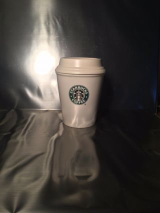 Starbucks Ceramic Coffee Canister Styrofoam Cup Mug Bed Bath & Beyond Cookie Jar