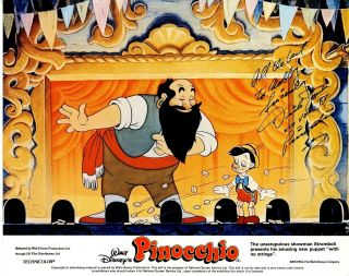 Dickie Jones 1927 - 2014 Pinocchio - Signed 8x10 Photo - Disney