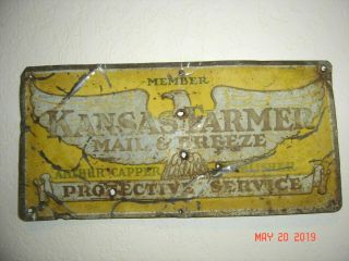 Cappers Kansas Farmer Mail And Breeze Vintage Farm U.  S.  Eagle Old Sign