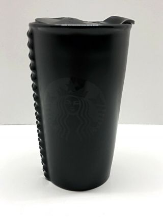 Rare Matte Black Mermaid Logo Starbucks Coffee Mug 2015 Travel Cup 10oz