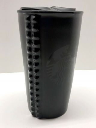 Rare Matte Black Mermaid Logo Starbucks Coffee Mug 2015 Travel Cup 10oz 2