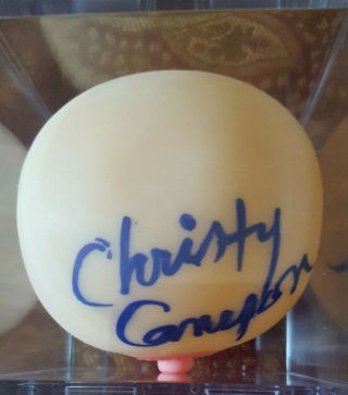 CHRISTY CANYON signed/autographed BOOB BALL w/ PROOF Includes display cube 2