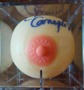 CHRISTY CANYON signed/autographed BOOB BALL w/ PROOF Includes display cube 3
