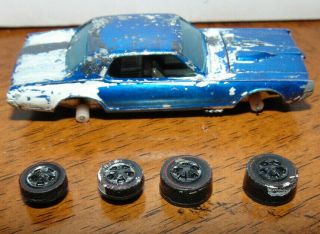 1968 Redline Hot Wheels Blue Custom Cougar Junkyard Hw 68 Parts Only Rare