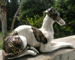 Whippet,  Greyhound,  Dog Ceramic Sculpture Figurine Statue Handmade Signed Ooak