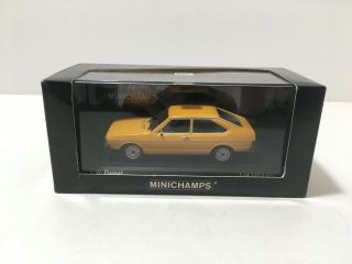 Vintage Minichamps 1:43 1975 Vw Volkswagen Passat Yellow Mib