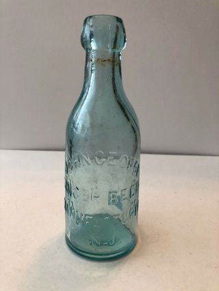 John George Ginger Beer Jersey Aqua Blob Top Bottle