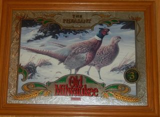 The Pheasant - Old Milwaukee Beer Mirror Sign