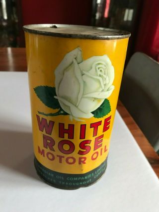 Early White Rose Motor Oil Imperial Quart Can
