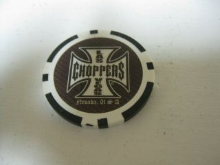 Collectible Black White Las Vegas Choppers Poker Chip