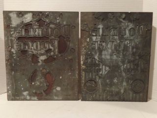 Antique Ink Print Plates Set Of Two Double Fudge Ragtime Two Step By Joe Jordan