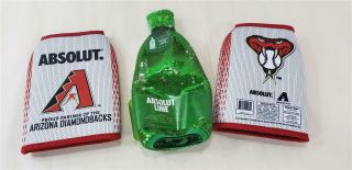 Absolut Vodka 2 Arizona Diamondbacks Mlb And 1 Green Sequin Bottle Cover