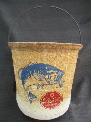 Vintage 1950s - 1960s Pearl Beer Minnow Bucket Ice Chest San Antonio,  Tx