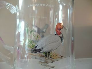 Vintage Ned Smith Signed Glass Duck Pitcher 9 in Tall 2