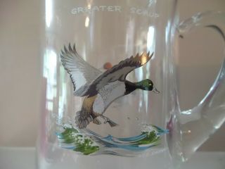 Vintage Ned Smith Signed Glass Duck Pitcher 9 in Tall 3
