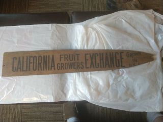 Vintage Board Sign California Fruit Growers Exchange Usa Hide Stretcher?