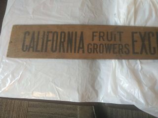 Vintage Board Sign California Fruit Growers Exchange USA Hide Stretcher? 2