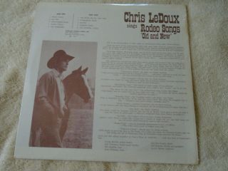 CHRIS LeDOUX Rodeo Songs Old and ' 73 American Cowboy Songs LP 3