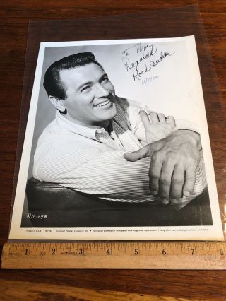 Rare Vintage Autograph Signed Photo Rock Hudson Actor