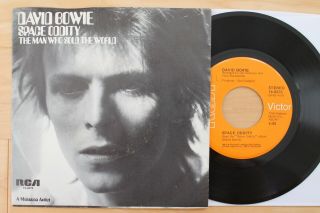 David Bowie Space Oddity/man Who The World 45 Vg,  Picture Sleeve Hear