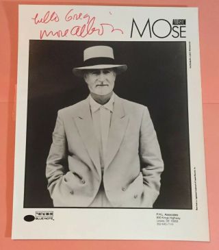 American Jazz & Blues Pianist Singer Songwriter Mose Allison Signed Press Photo