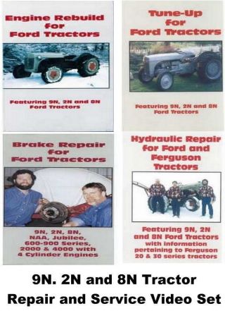 Ford Tractor 9n 2n 8n 9 2 8 N Rebuild Tune - Up Brakes Hydraulic Service Dvd Set
