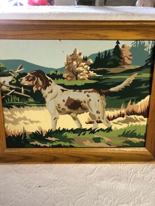 VTG Paint By Number PBN BRITTANY SPANIEL RETRIEVER 16 