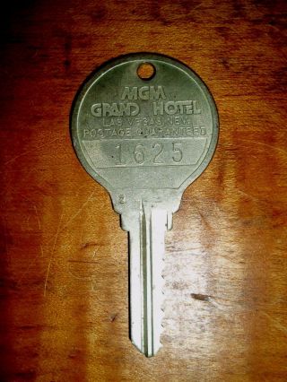 Vintage MGM Grand Hotel Las Vegas Nevada Room Key 1625 4
