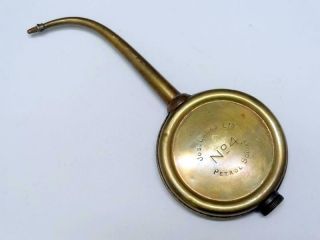 Antique Lucas No 4 Brass Petrol Squirt Oil Can British Oiler Early 1900 
