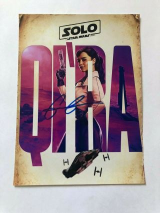 Emilia Clarke Han Solo Star Wars Signed Autograph 6x8 Photo Game Of Thrones