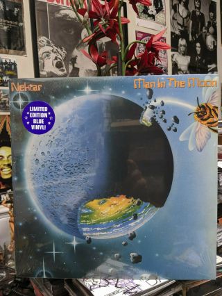 Nektar Man In The Moon Limited Edition Blue Vinyl Lp Krautrock Too Young To Die