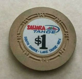 Sahara Tahoe $1 Casino Chip South Shore Lake Tahoe,  Nevada 1979 Vintage