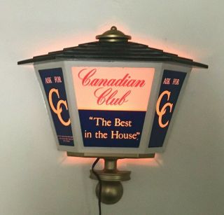 Vintage Lighted Wall Sign - Canadian Club Whiskey - 60 