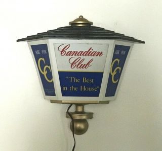 VINTAGE LIGHTED WALL SIGN - CANADIAN CLUB WHISKEY - 60 ' S LIQUOR BAR LIGHT SIGN 3