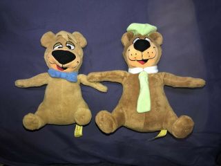 Hanna Barbera Yogi Bear And Boo Boo Stuffed Plush Toy Doll Bean Set 8” 7”