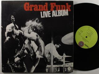 Grand Funk Railroad Live Album Capitol 2xlp Vg,  /nm W/poster Gatefold