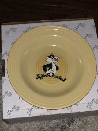 Sylvester The Cat Looney Tunes Fiestaware Plate Sunflower Yellow