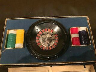 Vintage E S Lowe 5 " Roulette Wheel Game