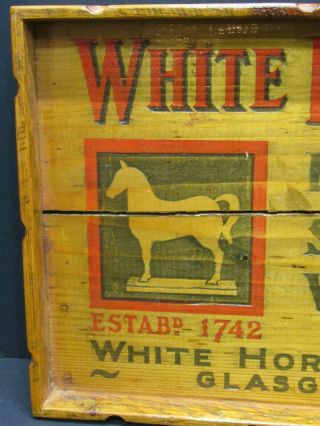OLD WOOD WHITE HORSE BLENDED SCOTCH WHISKEY TRAY WALL DECO BARWARE MAN CAVE 2