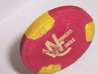 Winners Circle Casino Chips Rare Red 3 Yellow $5 Chip Henderson Nevada