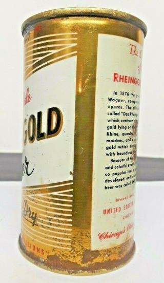 Rheingold flat top beer can,  United States Brewing Company,  Chicago,  IL 1950s 2