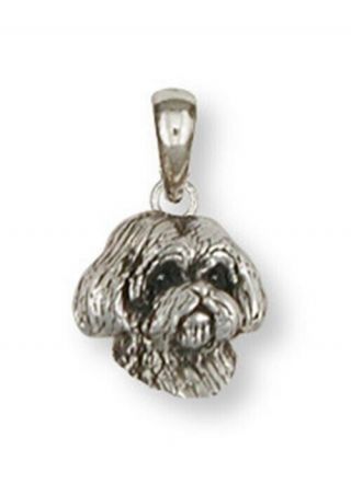 Lhasa Apso Pendant Handmade Sterling Silver Dog Jewelry Lslsz9h - P