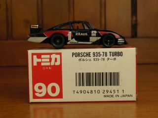 TOMY Tomica 90 PORSCHE 935 - 78 Turbo,  Made in Japan vintage pocket car Rare 3