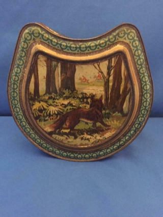 Rare Early Carr & Co.  Fox Hunting Biscuit Tin,  C.  1902 - 1904
